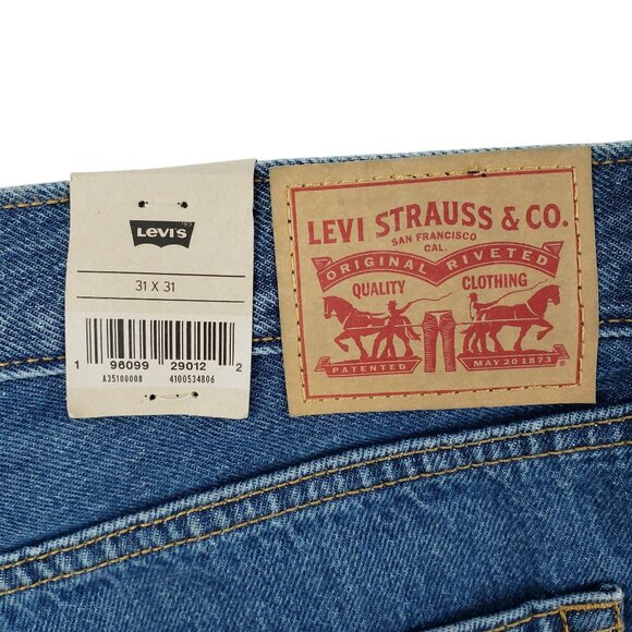 Levi's Jeans Women 94 Baggy Straight High Rise Med Wash Size 31x31(34x31) NWT - Picture 2 of 10